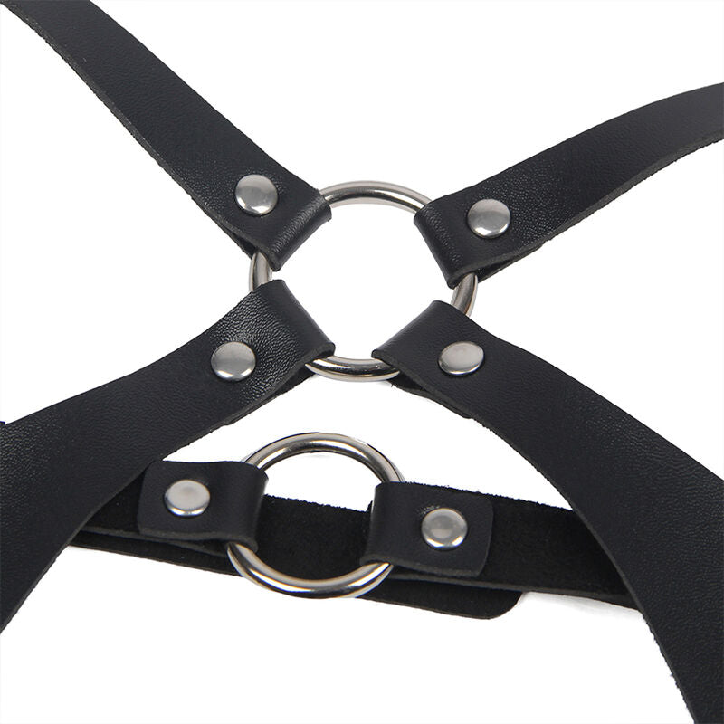 SUBLIME - FULL HARNESS WITH BLACK LEATHER BUCKLES ONE SIZE