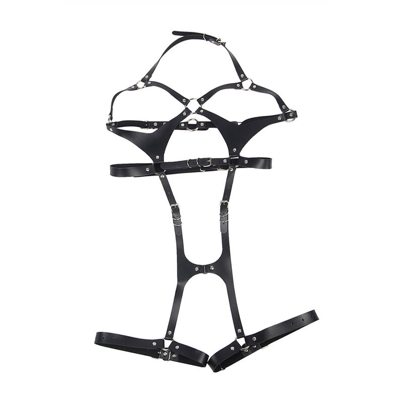 SUBLIME - FULL HARNESS WITH BLACK LEATHER BUCKLES ONE SIZE