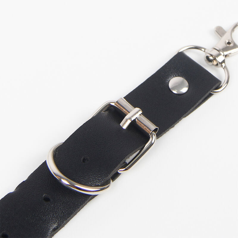 SUBBLIME - BELT HARNESS AND GARTERS WITH RINGS AND CHAIN DETAIL ONE SIZE