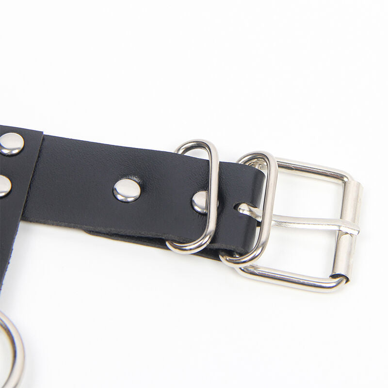 SUBBLIME - HARNESS BRA AND COLLAR WITH CHAIN S ONE SIZE