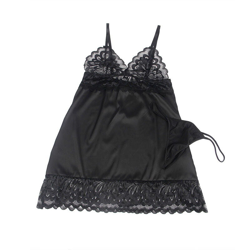 SUBBLIME - BABYDOLL WITH BLACK FLORAL PRINT BUST S/M