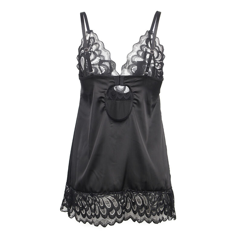 SUBBLIME - BABYDOLL WITH BLACK FLORAL PRINT BUST S/M