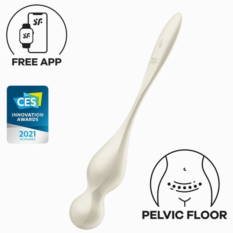 SATISFYER - KEGEL VIBRATING BALLS LOVE BIRDS WHITE