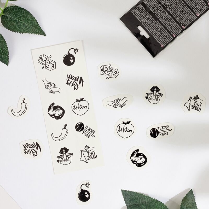 SECRET PLAY - SPICY COLLECTION 10 TEMPORARY TATTOO PACK
