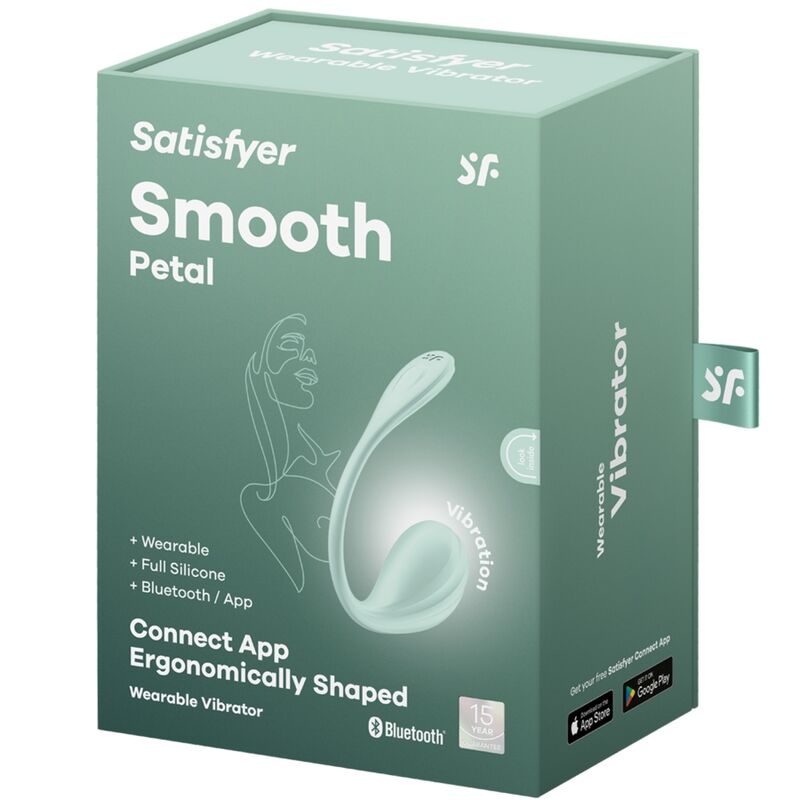 SATISFYER - FREE APP G-SPOT STIMULATOR SMOOTH PETAL AQUA GREEN