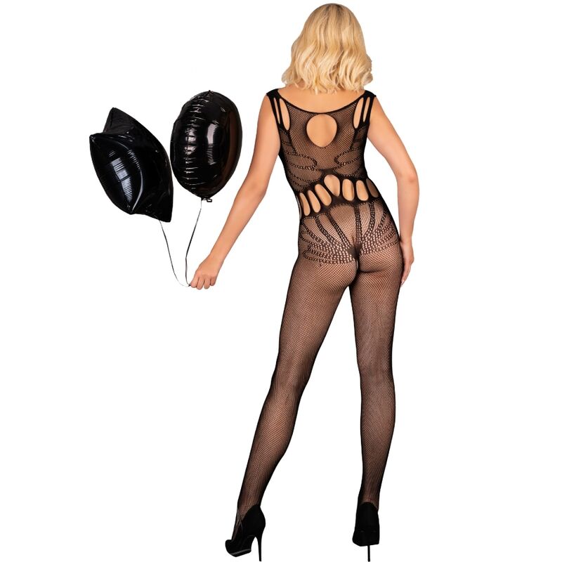LIVCO CORSETTI FASHION - AMAHIL BLACK ONE SIZE CROTCHLESS BODYSTOCKING