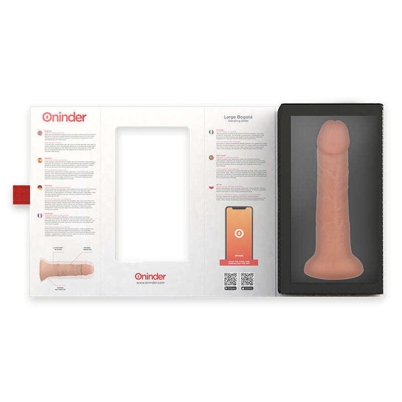 ONINDER - LARGE BOGOTÁ VIBRATOR 9 SPEEDS NATURAL 22 CM -O- 4.5 CM - FREE APP