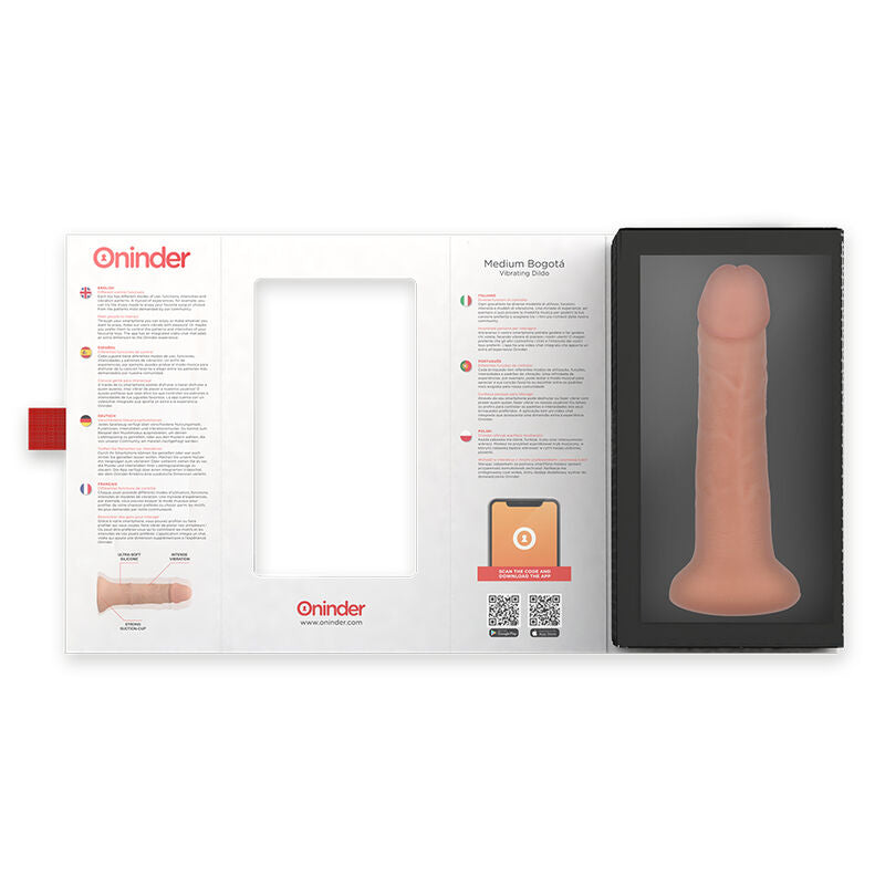 ONINDER - VIBRATOR GOD BOGOTÁ MEDIUM 9 SPEEDS NATURAL 20 CM -O- 4.2 CM - FREE APP