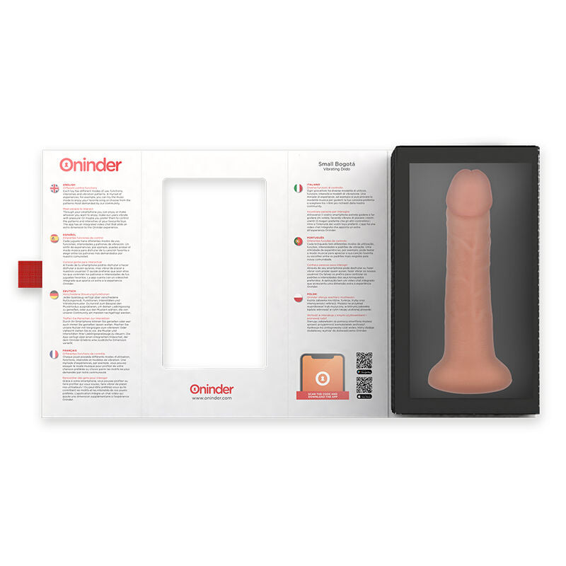 ONINDER - SMALL VIBRATOR BOGOTÁ 9 SPEEDS NATURAL 17.5 CM -O- 4 CM - FREE APP