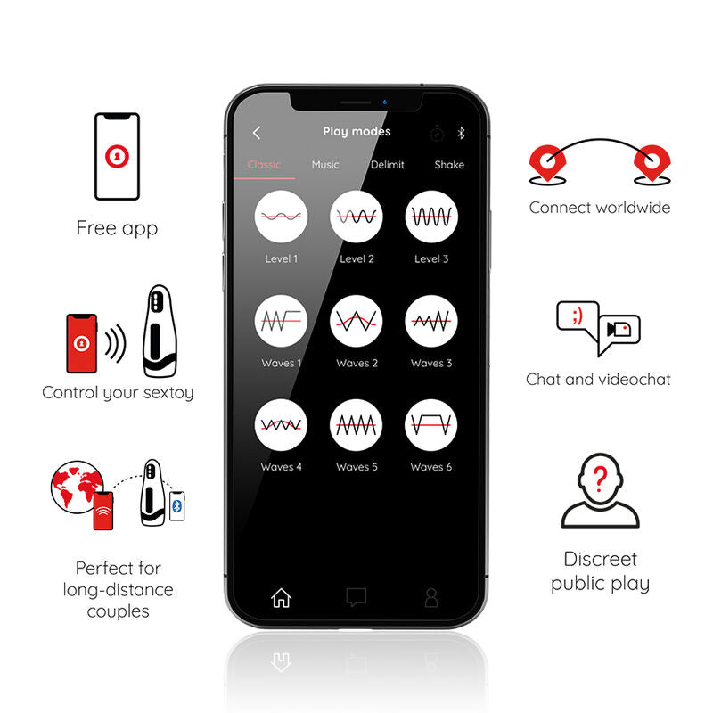 ONINDER - RECHARGEABLE MALE MASTURBATOR SEOUL 10 SPEEDS - FREE APP