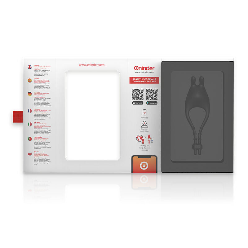 ONINDER - RECHARGEABLE ADJUSTABLE VIBRATING RING PAMPA WITH 10-SPEED CLITORAL STIMULATOR - FREE APP