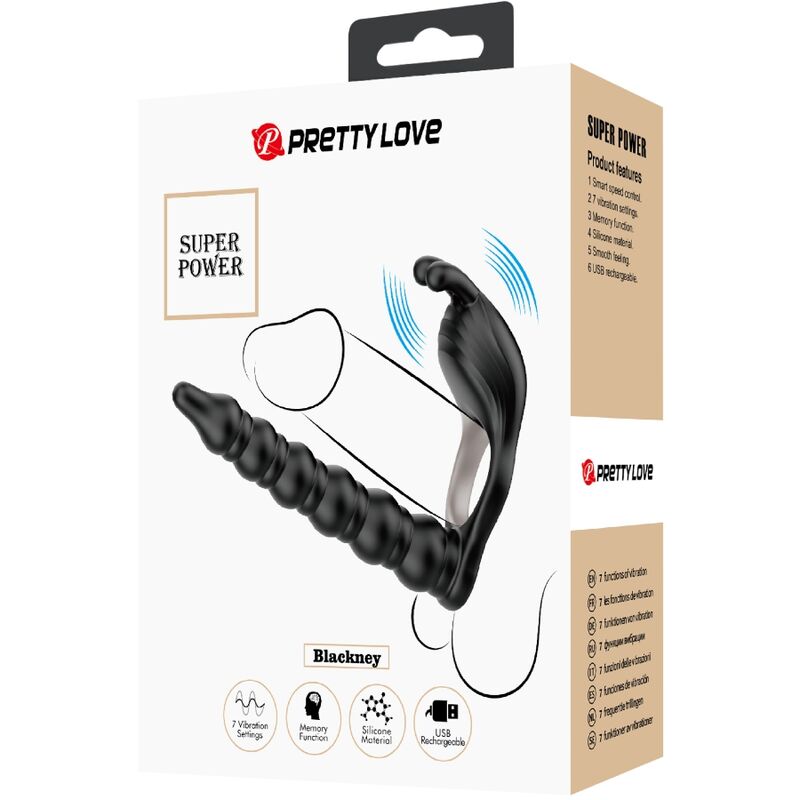 PRETTY LOVE - BLACKNEY PENIS RINGS WITH VIBRATING PLUG