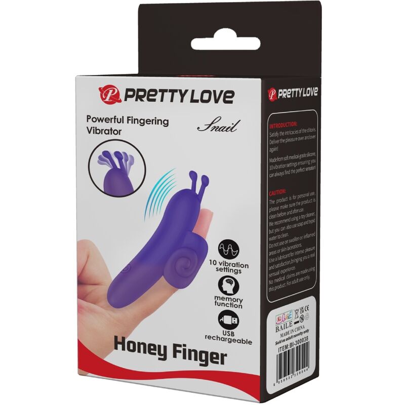 PRETTY LOVE - SNAIL POWERFUL FINGER VIBRATOR PURPLE