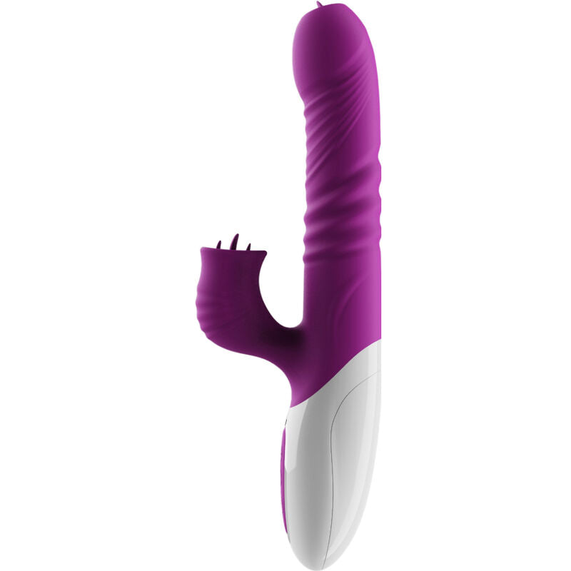 HARMONY - DOUBLE-TONGUE VIBRATOR WITH HEATING EFFECT, PURPLE