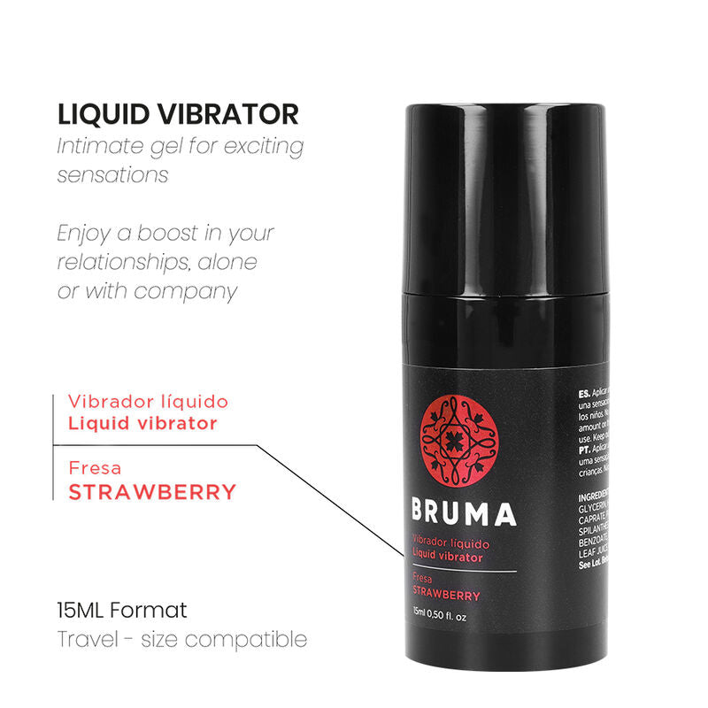 BRUMA - ULTRA-SLIPPERY LIQUID VIBRATOR STRAWBERRY 15 ML