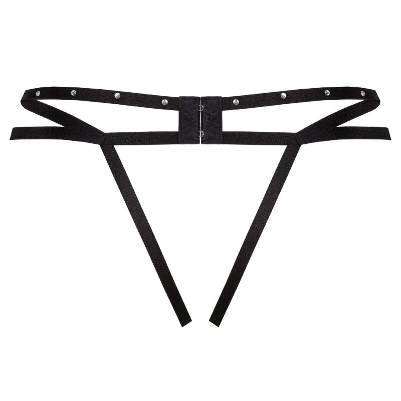 LIVCO CORSETTI FASHION - NOMADE BLACK CROTCHLESS THONG
