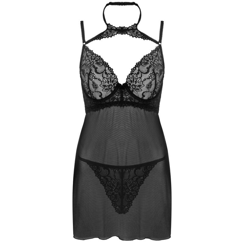 LIVCO CORSETTI FASHION - BINELLA BABYDOLL + BLACK THONG SET