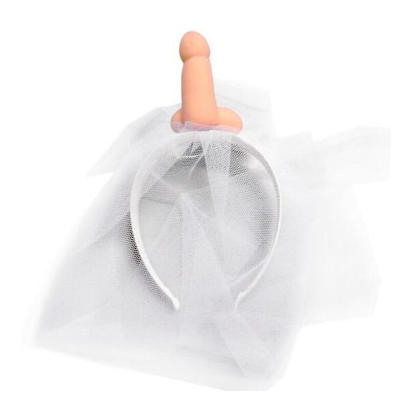SPICY DEVIL - WHITE BRIDAL VEIL WITH PENIS