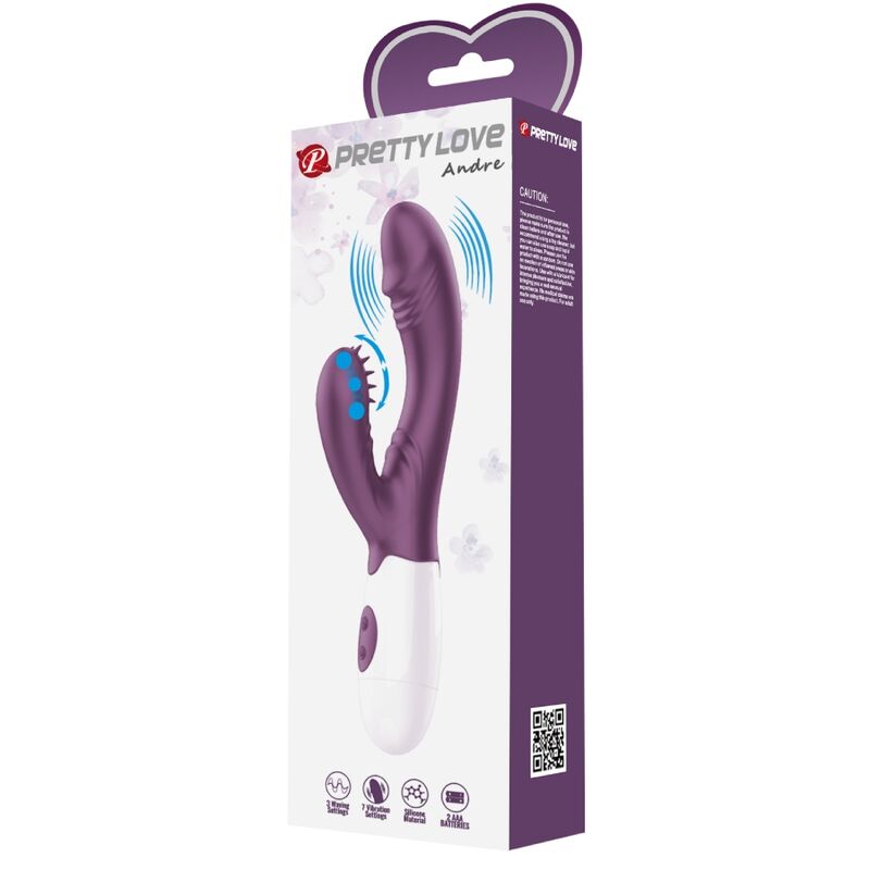 PRETTY LOVE - ANDREW VIBRATOR RABBIT & PURPLE G-SPOT STIMULATOR