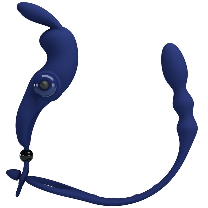 PRETTY LOVE - AYAD RABBIT VIBRATING RING WITH BLUE PLUG
