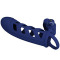 PRETTY LOVE - ALTAF VIBRATING COCK RING WITH BLUE SILICONE SLEEVE