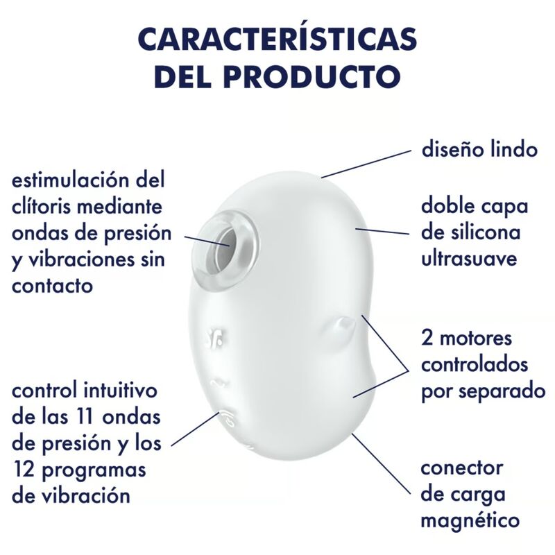 SATISFYER - CUTIE GHOST VIBRATOR STAND WHITE