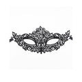 QUEEN LINGERIE - BLACK LACE MASK MODEL 1