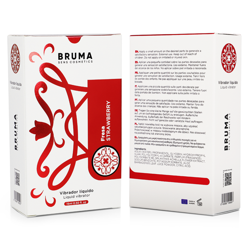 BRUMA - ULTRA-SLIPPERY LIQUID VIBRATOR STRAWBERRY 15 ML