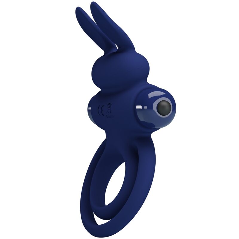 PRETTY LOVE - DAREY DOUBLE RING VIBRATING RABBIT BLUE