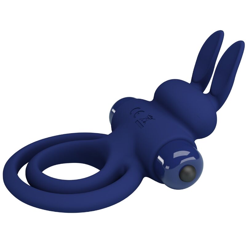 PRETTY LOVE - DAREY DOUBLE RING VIBRATING RABBIT BLUE