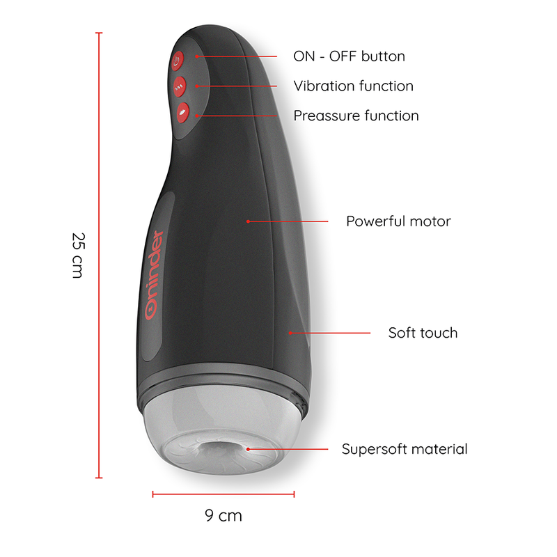ONINDER - RECHARGEABLE MALE MASTURBATOR SEOUL 10 SPEEDS - FREE APP