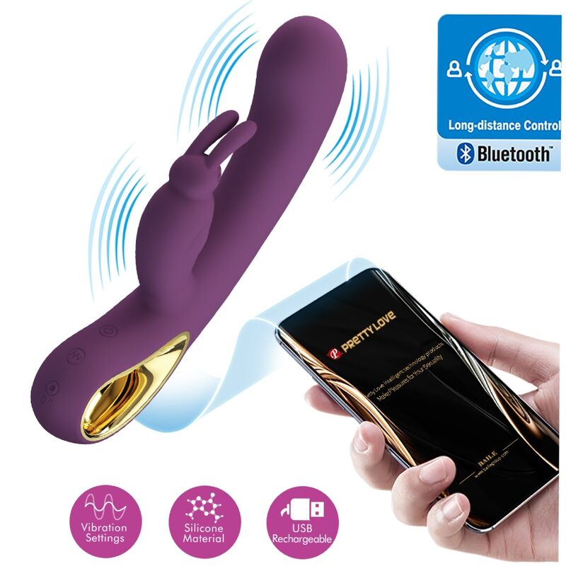 PRETTY LOVE - LIAM PURPLE RABBIT VIBRATOR AND G-SPOT STIMULATOR