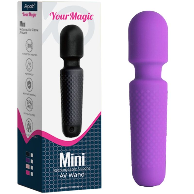 ARMONY - YOUR MAGIC MASSAGER & RECHARGEABLE VIBRATOR 10 VIBRATION WAND DOTS PURPLE