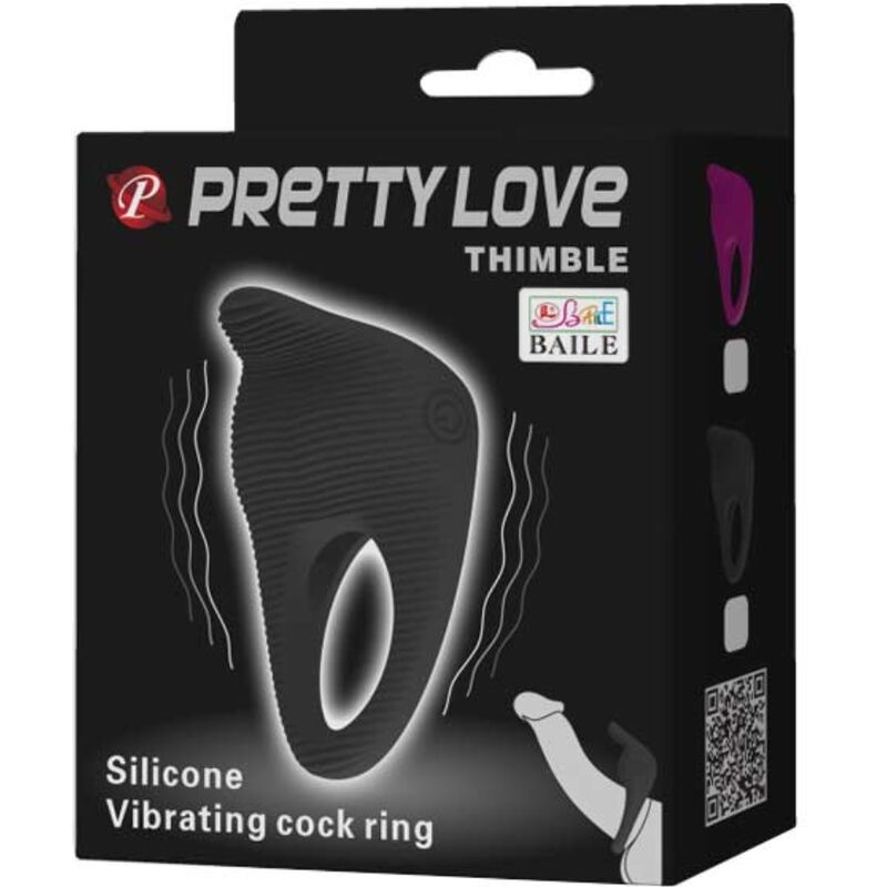 PRETTY LOVE - VIBRATING RING BLACK