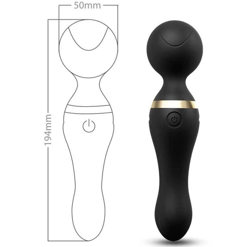 HARMONY - FREEZA MASSAGER & VIBRATOR SUPER FLEXIBLE HEAD BLACK