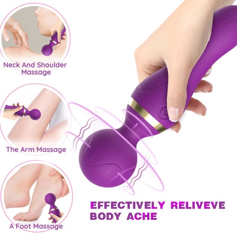 HARMONY - FREEZA MASSAGER & VIBRATOR SUPER FLEXIBLE HEAD BLACK
