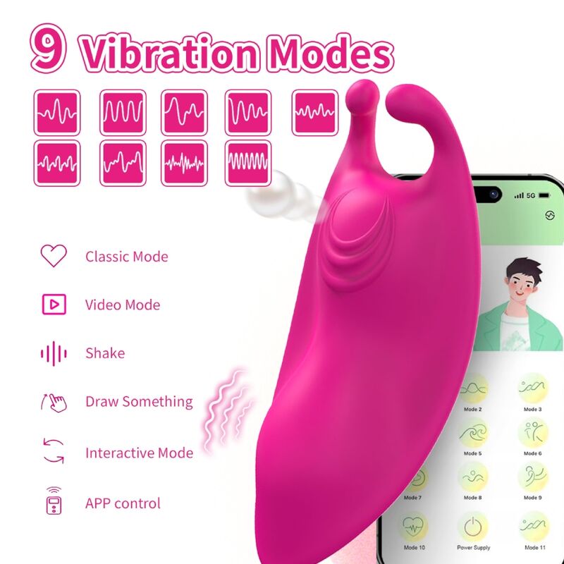 ARMONY - HONEYBEE WEARABLE G-SPOT VIBRATOR PANTIES FUCHSIA - FREE APP