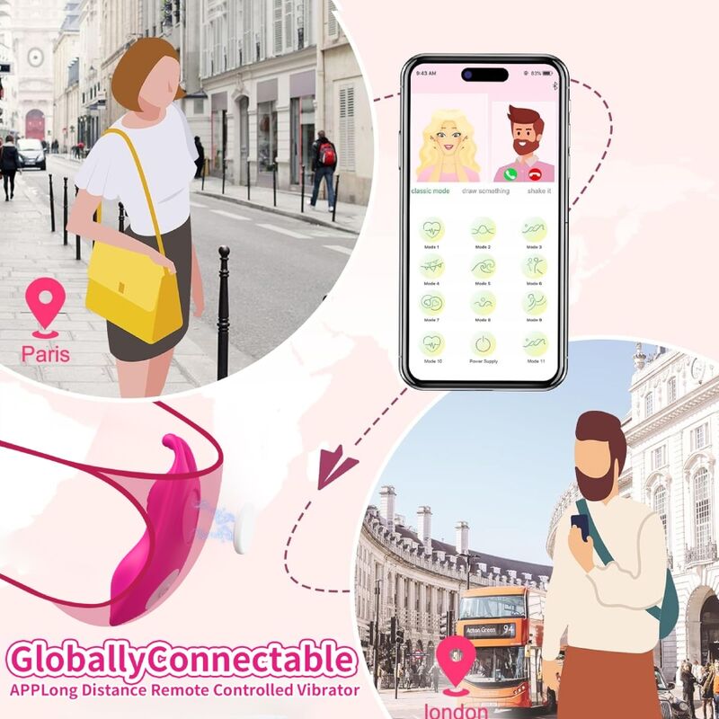 ARMONY - HONEYBEE WEARABLE G-SPOT VIBRATOR PANTIES FUCHSIA - FREE APP
