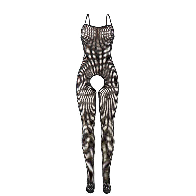 SUBBLIME - 951726 FUR-FREE BLACK ELASTIC FISHNET BODYSTOCKING ONE SIZE