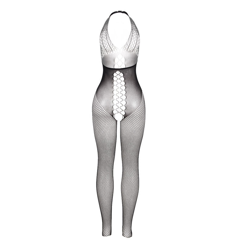 SUBBLIME - 951832 OPEN BACK BODYSTOCKING WITH CRISS CROSS DETAILS BLACK ONE SIZE