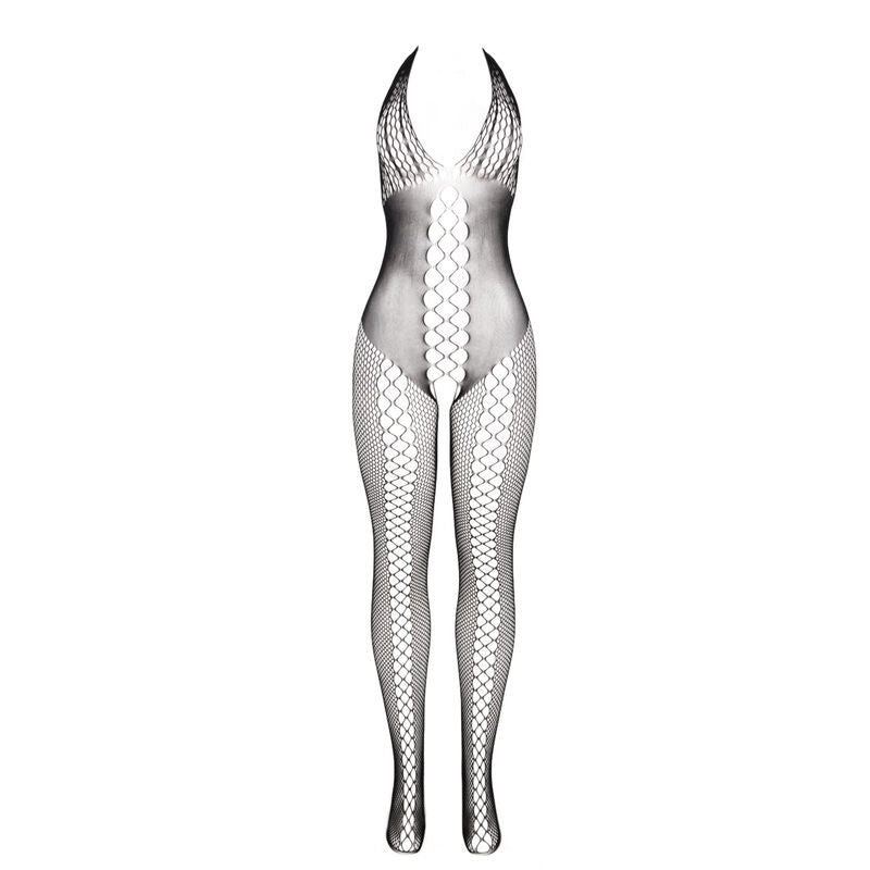SUBBLIME - 951832 OPEN BACK BODYSTOCKING WITH CRISS CROSS DETAILS BLACK ONE SIZE