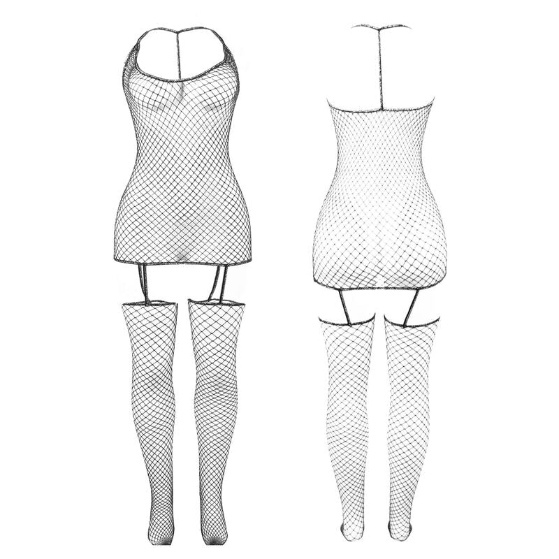 SUBBLIME - 951955 SHINY FISHNET BODYSUIT ONE SIZE