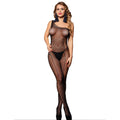 SUBBLIME - 952037 ONE-SHOULDER FISHNET BODYSTOCKING WITH RHINESTONES BLACK ONE SIZE