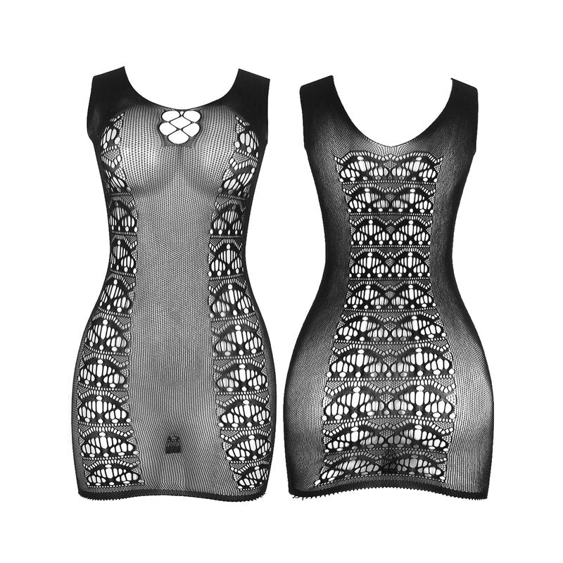SUBBLIME - 952167 BLACK STRETCH MESH SHORT DRESS ONE SIZE