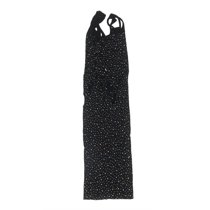 SUBBLIME - 952198 SHINY DIAMOND FISHNET DRESS BLACK ONE SIZE