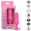CALEXOTICS - FIRST TIME ANAL BEADED PROBE VIBRATING PLUG 10 FUNCTIONS PINK