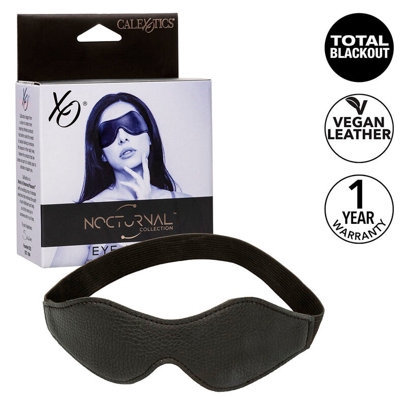 CALEXOTICS - BLACK PVC LEATHER EYE MASK NIGHT OWL