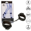 CALEXOTICS - NOCTURNAL BLACK LEATHER ADJUSTABLE ANKLE CUFFS