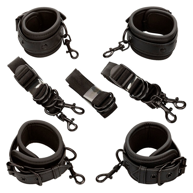 CALEXOTICS - NOCTURNAL BLACK LEATHER ADJUSTABLE BED RESTRAINT