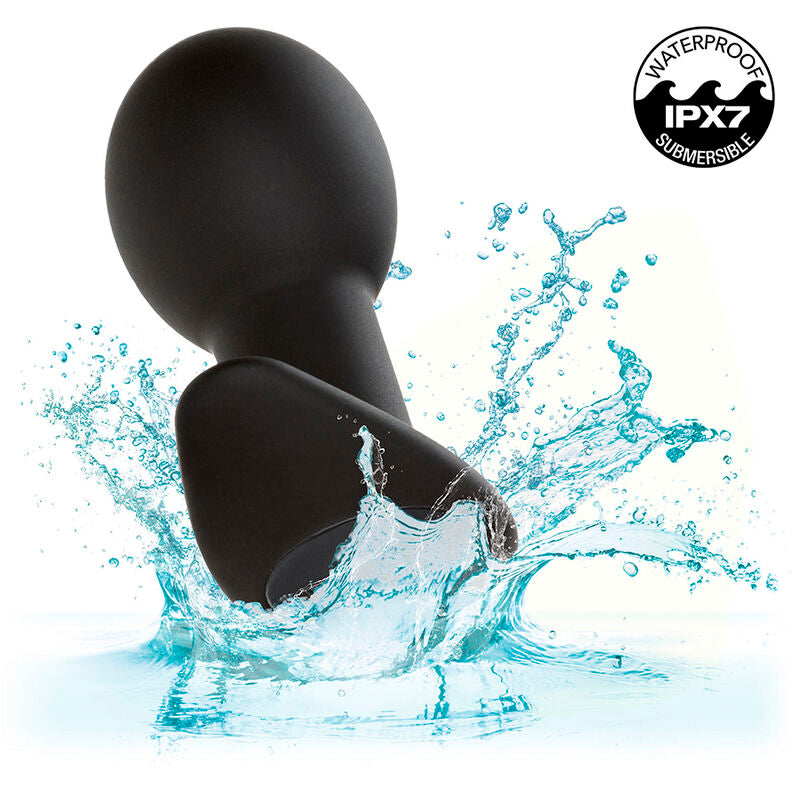 CALEXOTICS - ROCK BOTTOM ANAL PLUG 10 VIBRATIONS BLACK SILICONE